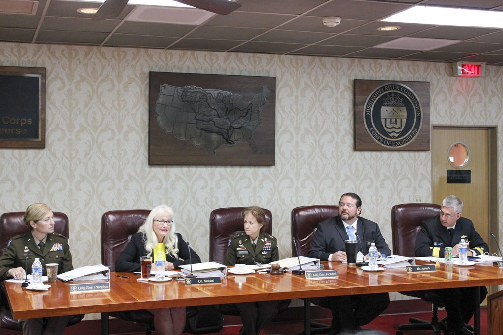 Dr. Norma Jean Mattei, the ranking member of the commission, makes a remark during the August 22 meeting. (Photo by Shelley Byrne)