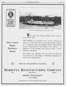 Marietta Manufacturing Company ad from the WJ August 28, 1932, issue. (David Smith collection)