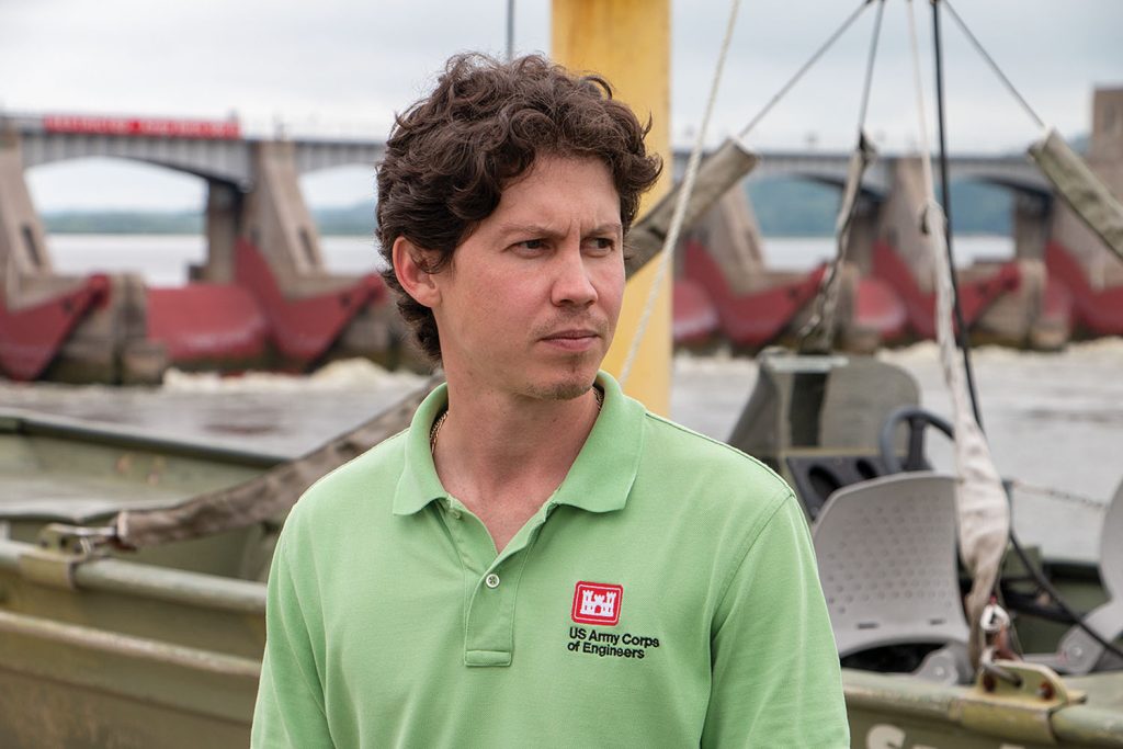 Jose Lopez, Corps project manager for the Lock and Dam 25 1,200-foot lock addition. (Photo by John Shoulberg)