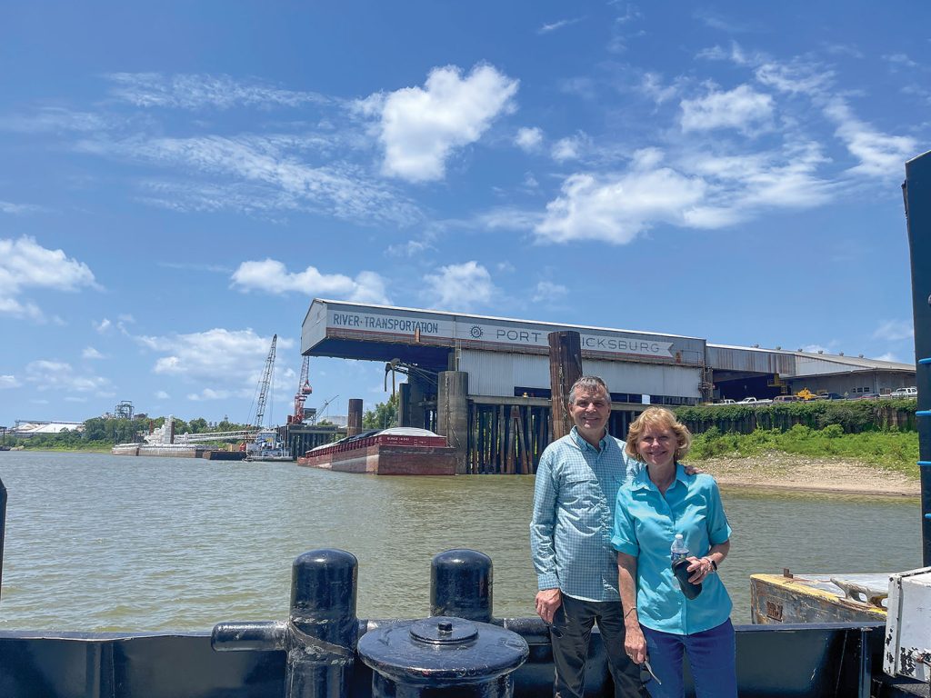 Eric and Melanie Dahl in Vicksburg Harbor. (Photo courtesy of Eric Dahl)