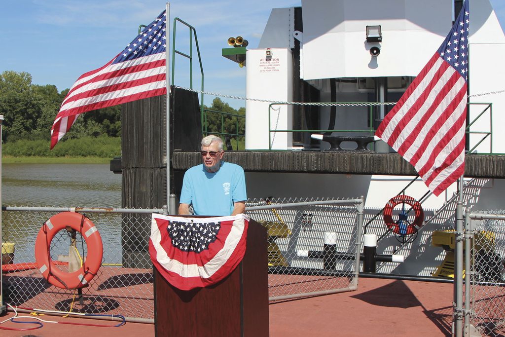 Robert Wilkins speaks at christening ceremony. (Photo by David Murray)