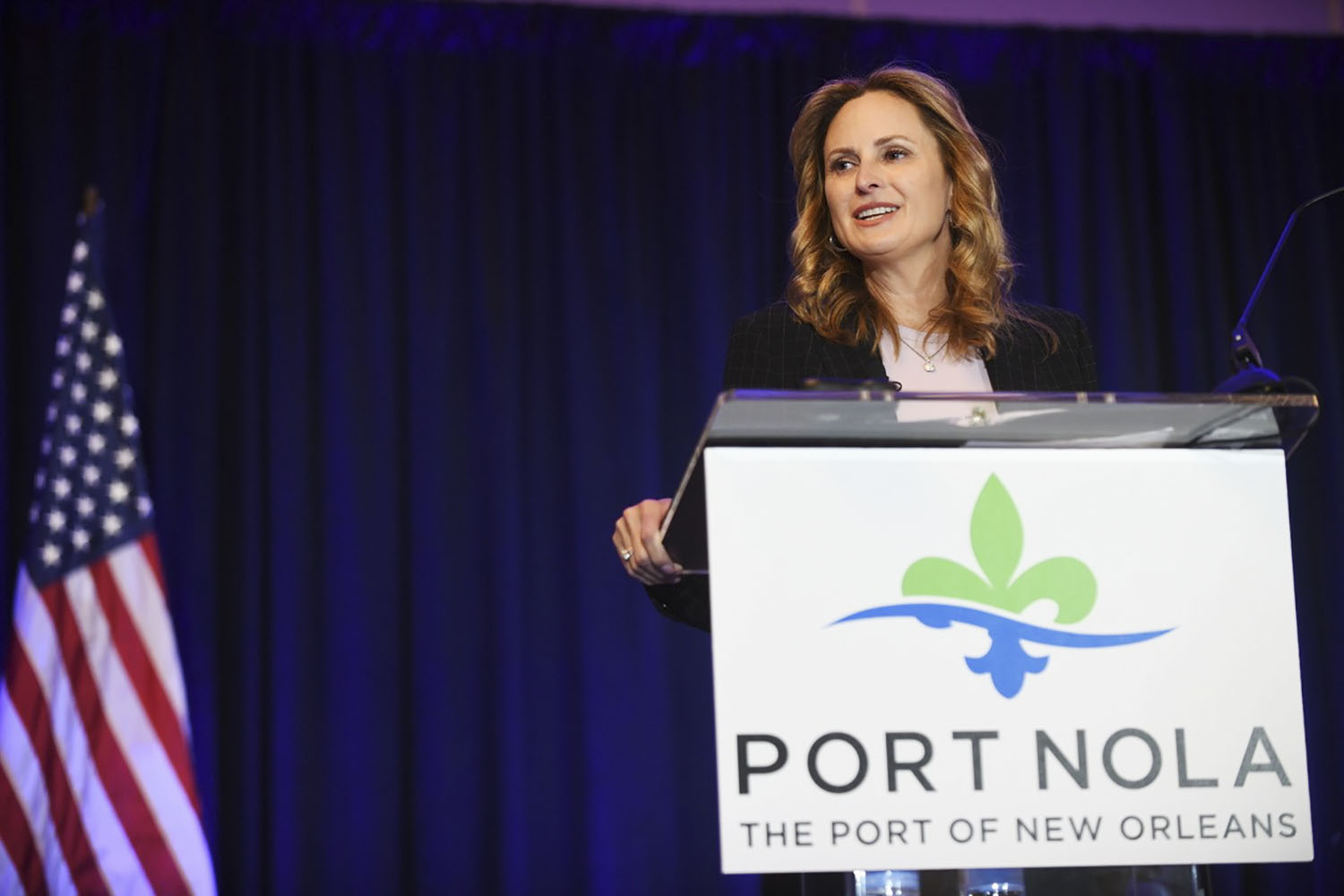 Port of New Orleans President and CEO Brandy Christian delivers her annual "State of the Port" address September 29. (Photo courtesy of Port of New Orleans)