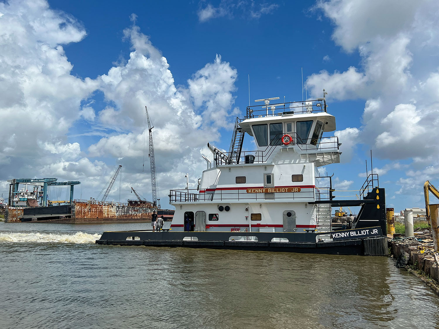 The mv. Kenny Billiot Jr. was built by Eymard Marine Construction & Repair.