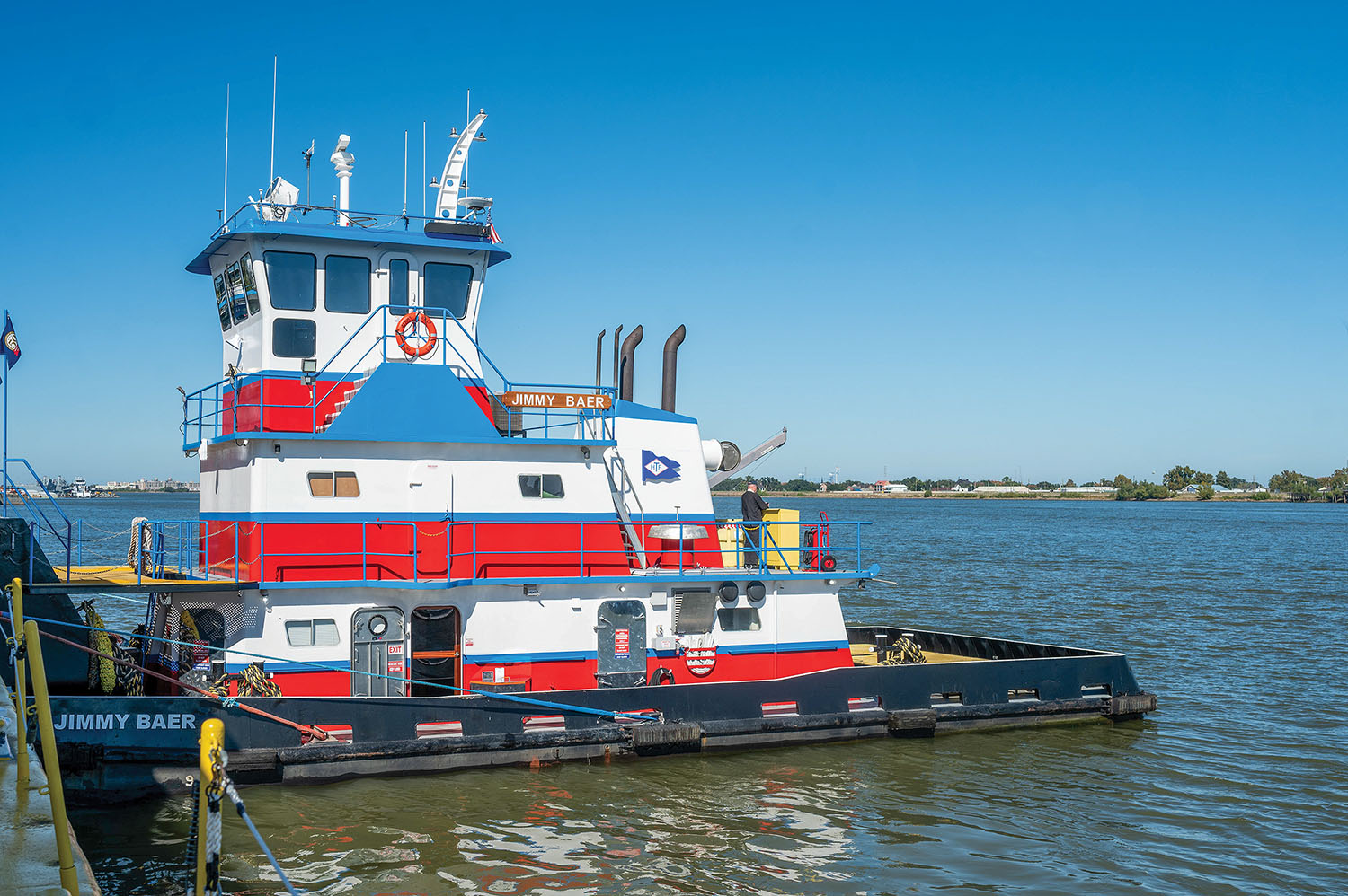 The mv. Jimmy Baer, formerly the Brayden Ray, underwent a refurbishment at FMT Shipyard. (Photo by Katie Sikora, courtesy of Harbor Towing & Fleeting)