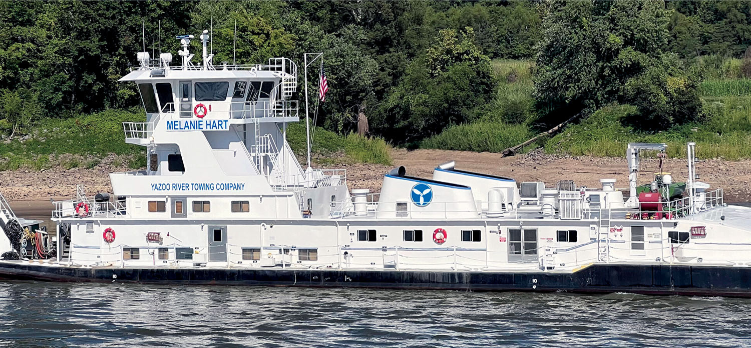 The 6,140 hp. mv. Melanie Hart was built in 1967 by St. Louis Ship. Yazoo River Towing purchased it from Ingram Barge Company. (photo courtesy of Yazoo River Towing)