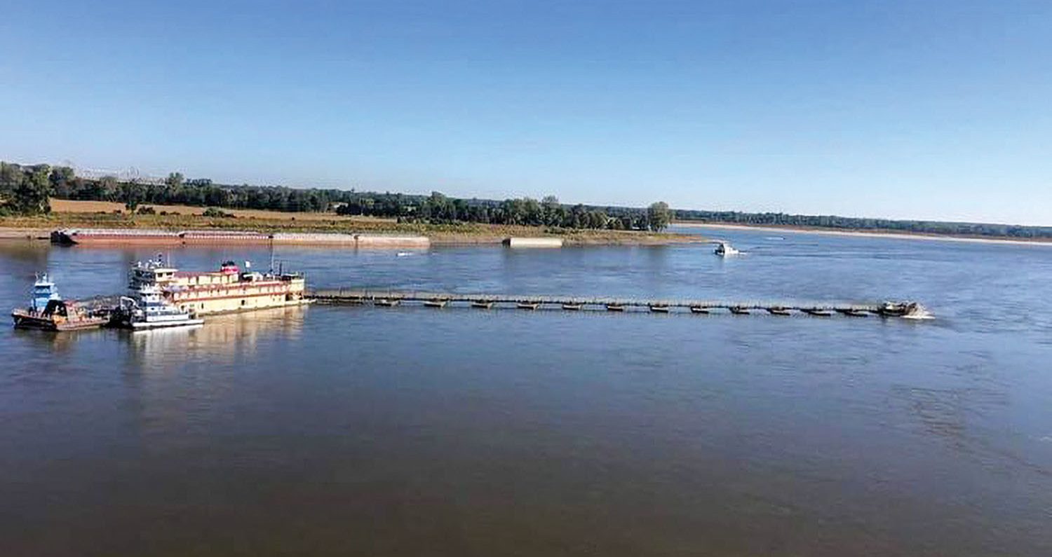The Jadwin’s dredging season, which is normally about 160 days, stretched to 254 days in 2022. The crew didn’t return to Vicksburg until January 19. (Photo courtesy of Vicksburg Engineer District)