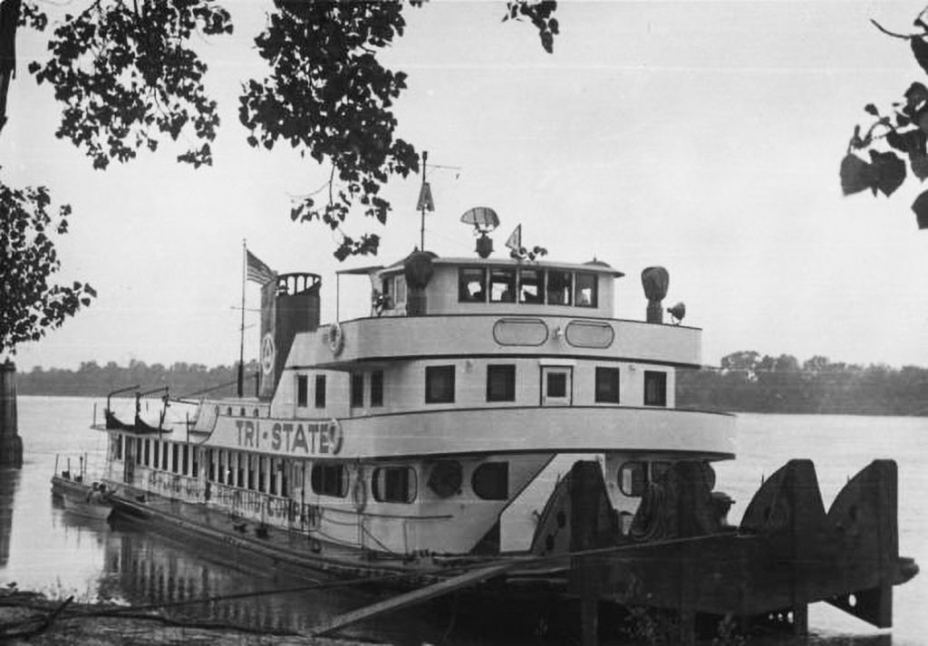 The mv. Tri-State. Photo taken soon after the installation of first radar. (David Smith collection)