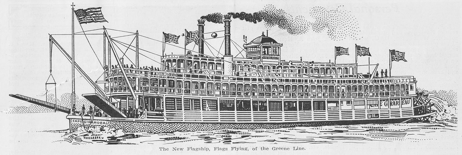 Line drawing of the Cape Girardeau from the March 9, 1935, WJ. (David Smith collection)