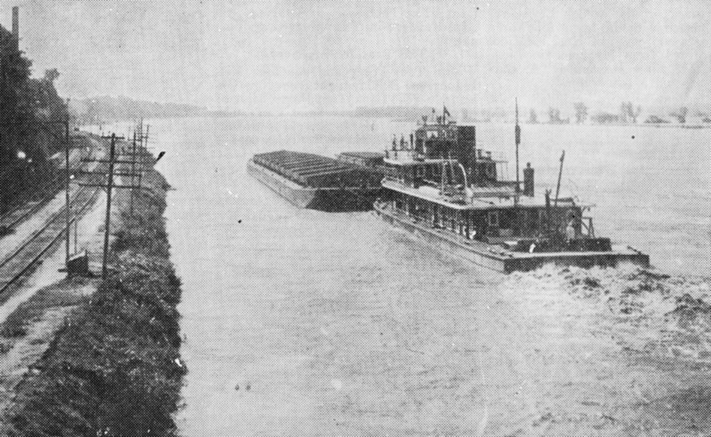 Upbound on the Missouri at Jefferson City June 8, 1935. (From June 15, 1935 WJ, David Smith collection)