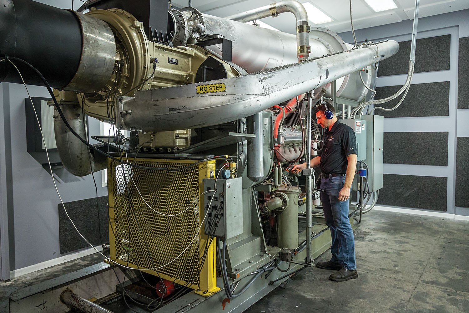 The turbocharger test cell at Quality Turbocharger Components. (Photo courtesy of Quality Turbo)