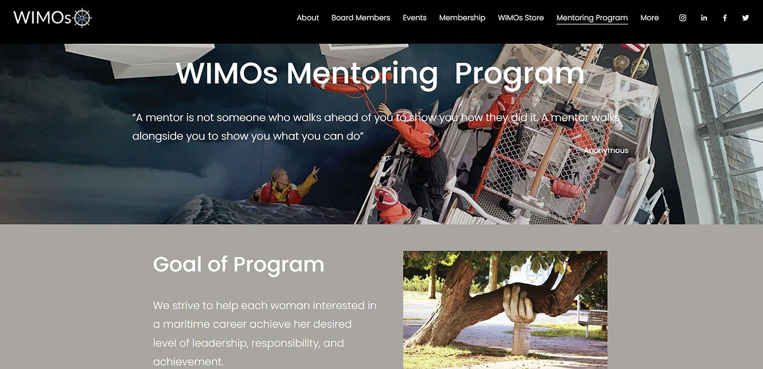 Social media post used to promote WIMOS mentoring program.