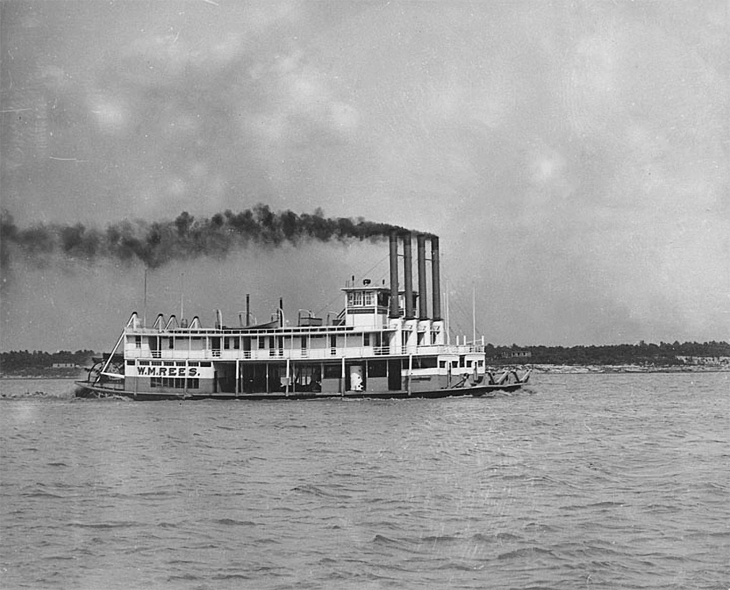 Sternwheel Steamer W.M. Rees Became A Prop Towboat