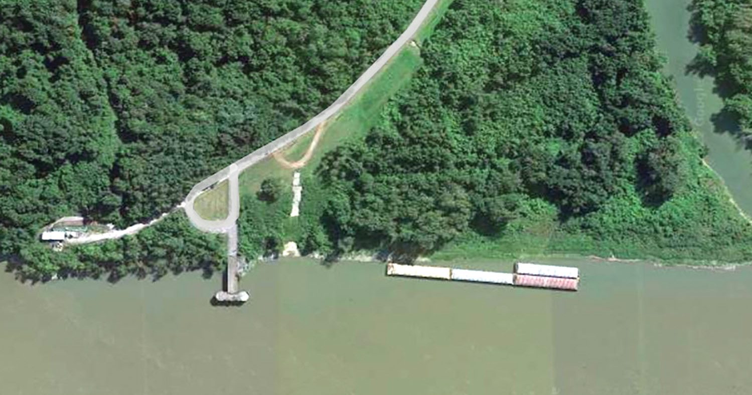 The Western Kentucky Riverport Authority has received notice it has been recommended for a $300,000 state grant for planning a riverport at a greenfield site just south of the confluence of the Mississippi and Ohio rivers. The site is adjacent to the Phoenix Paper mill in Wickliffe, Ky. (Photo courtesy of the Western Kentucky Riverport Authority)