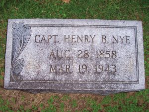 Capt. Henry Nye headstone. (David Smith photo)