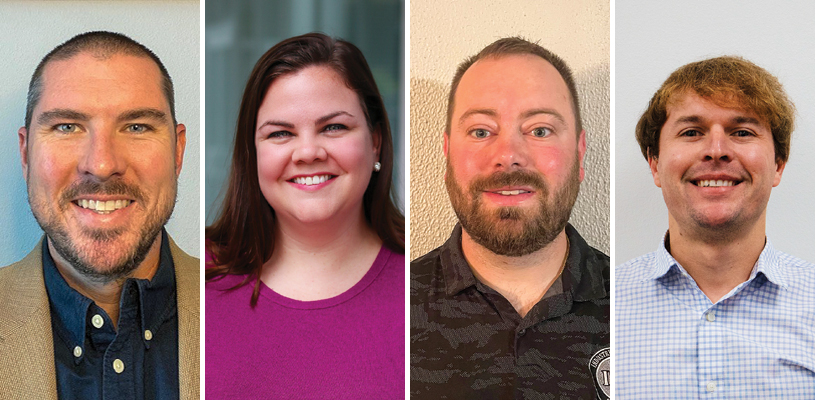 2023 40 Under 40: Justin Burleson, Cara Carson, Colin Checkan and Corey Day