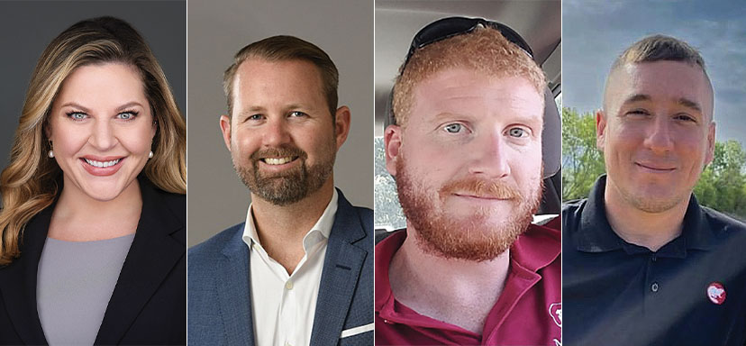 IMX 40 Under 40 honorees Taylor Taylor Dickerson, Joseph Farrell III, Andrew Flavin and Travis Flowers.