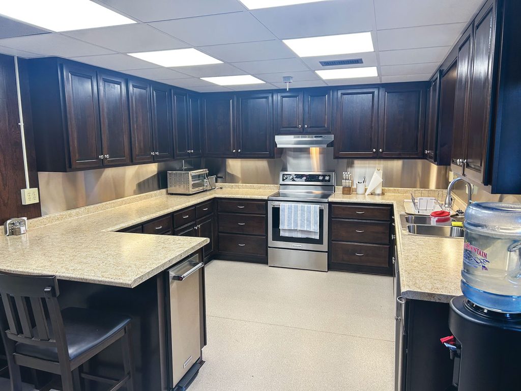 Spacious galley on the mv. Travis Terral.