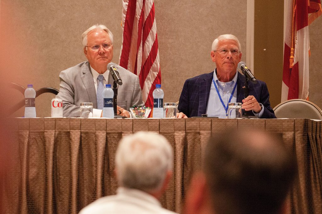 Among the speakers at the conference were Rep. Jerry Carl (R-Ala.), left, and Sen. Roger Wicker (R-Miss.). (photo by Frank McCormack)