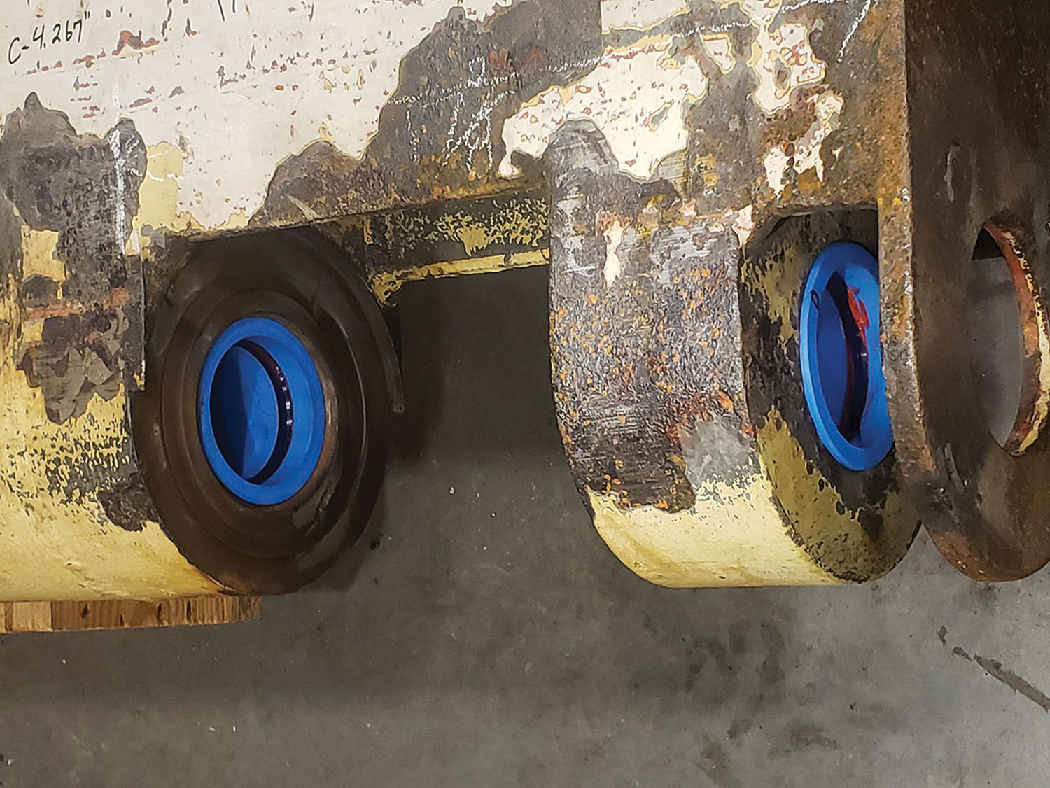 ThorPlas-Blue bearings installed in an articulating rudder.