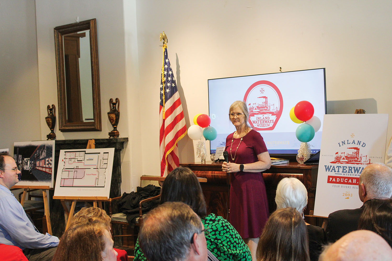 Executive Director Polly Brasher speaking during the presentation. (Photo by Shelley Byrne)