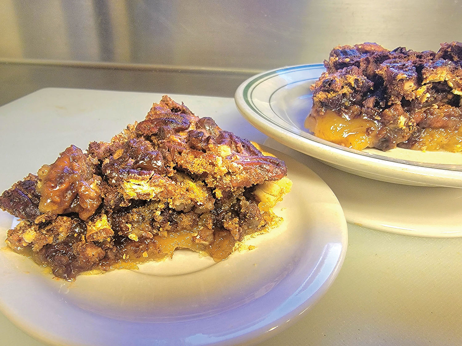 Chocolate chip pecan pie.