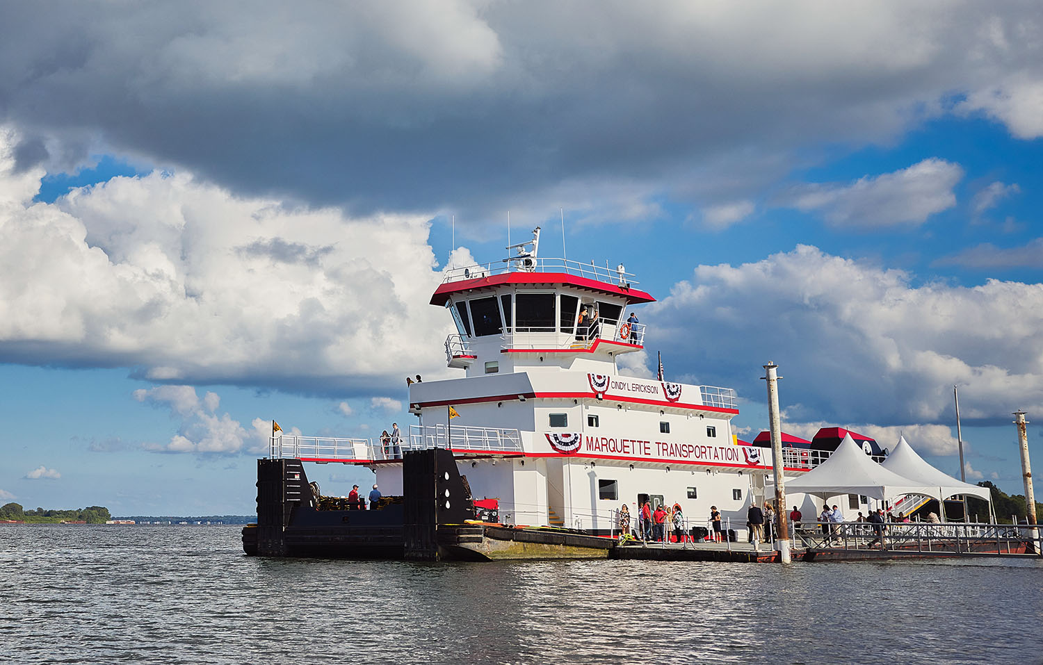 Marquette Transportation Christens Mv. Cindy L. Erickson