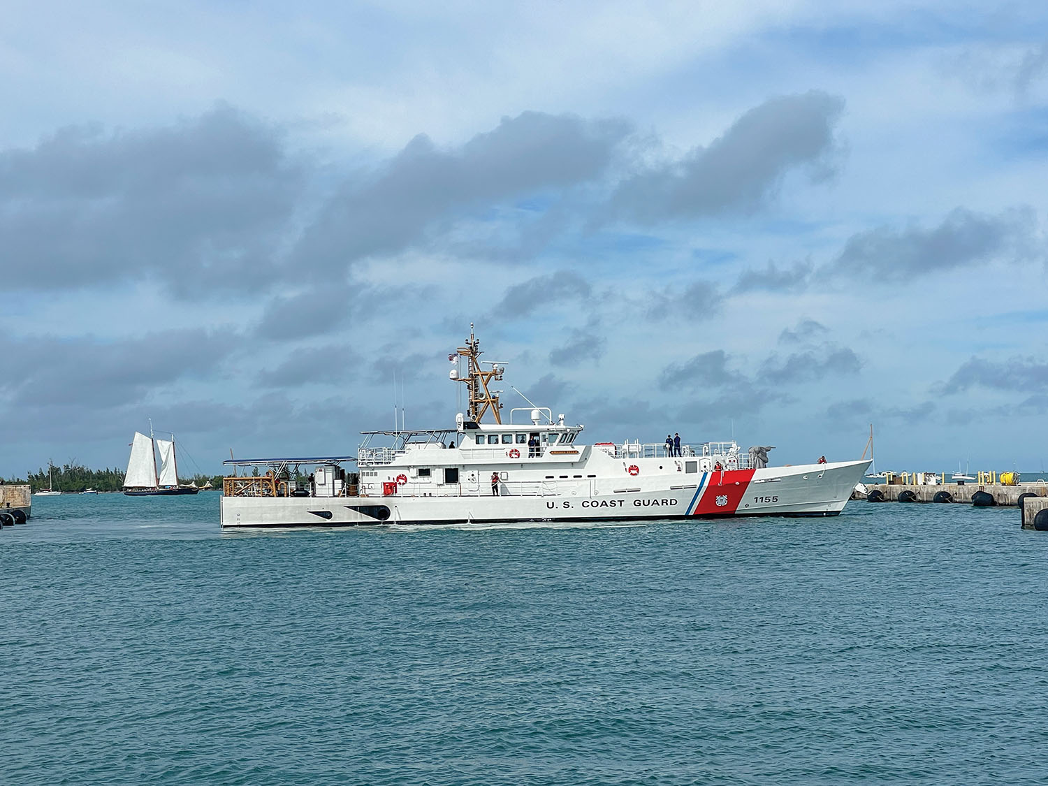 The mv. Melvin Bell is the sixth of six Fast Response Cutters to be homeported in Boston, Mass. (Photo courtesy of Bollinger Shipyards)