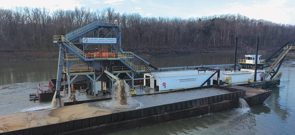 Purchasing its own dredge equipment in 1974 was an early milestone in Capital Sand’s growth. 