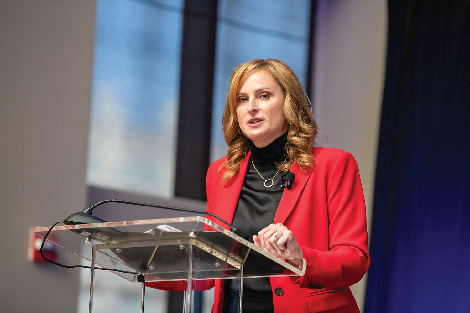 Brandy Christian, president and CEO of the Port of New Orleans, delivers the State of the Port address November 3. (Photo courtesy of Port NOLA)