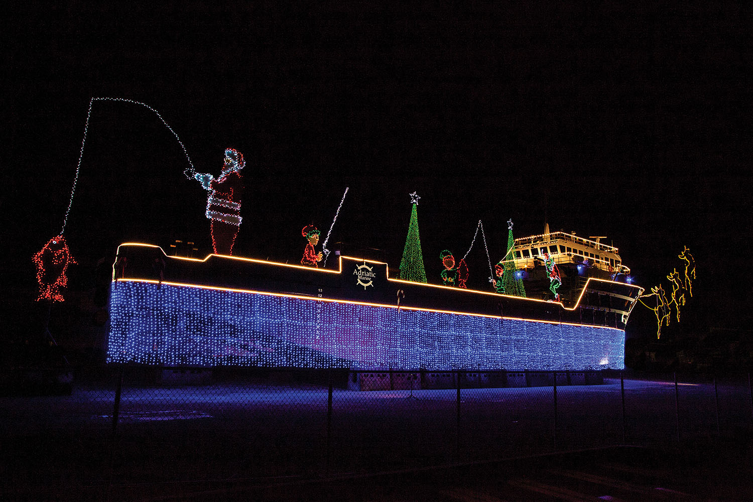 C&C Marine & Repair’s Christmas light display. (Photo by Frank McCormack)