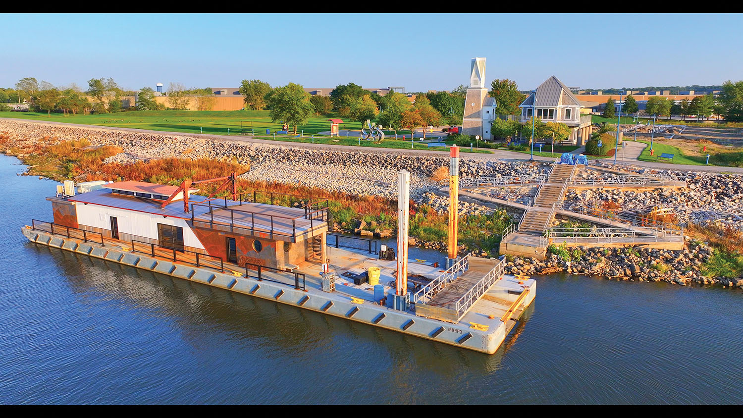 The new educational barge, called the Mississippi River Institute, will focus on teaching 11th and 12th graders about available careers on the river. (Photo courtesy of Living Lands & Waters)