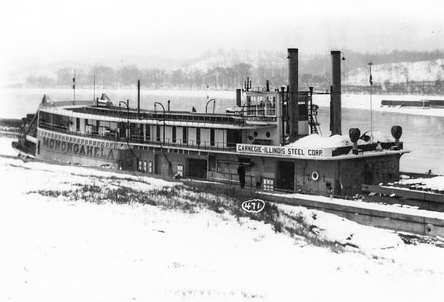 The Monongahela as built and in service for Carnegie Illinois Steel. (David Smith collection)