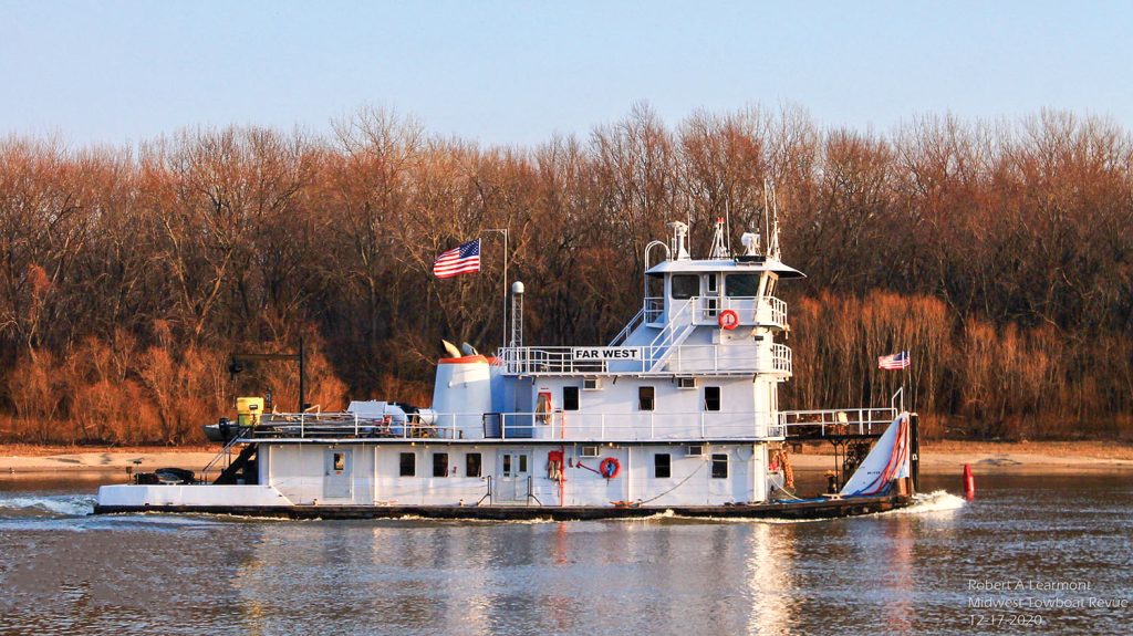 The mv. Far West, before the name change to Western Enterprise. (Photo by Robert Learmont)