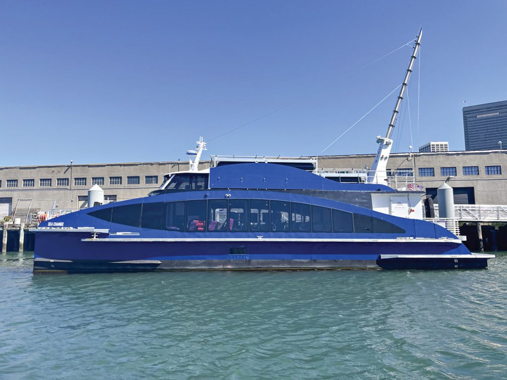 The Sea Change, the world's first commercial ferry powered entirely by hydrogen fuel cells.