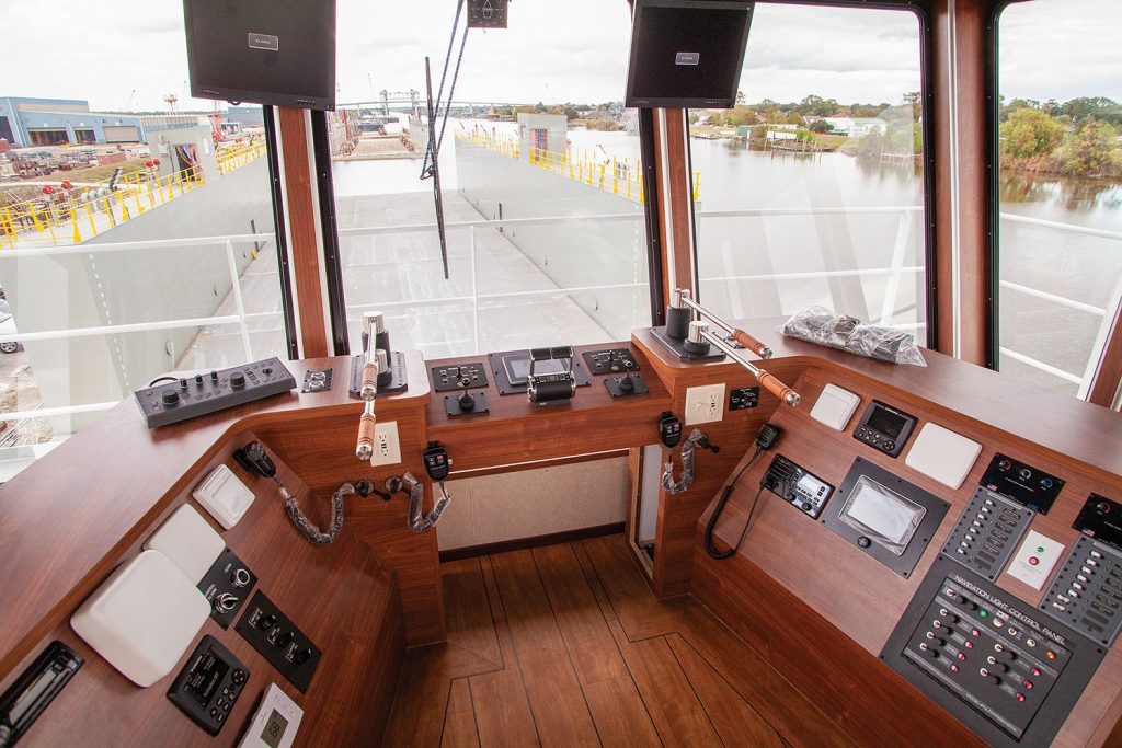 Wheelhouse of the mv. Jennifer Lee. (Photo by Frank McCormack)