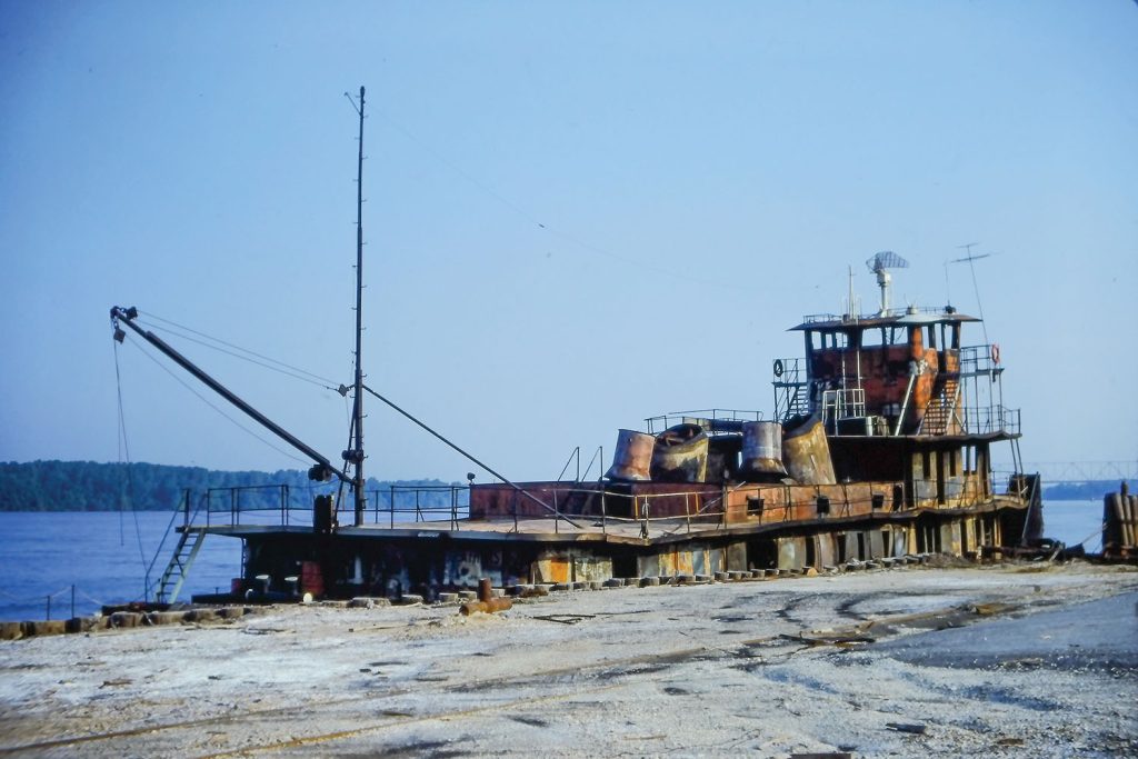 The Chip Weathers burned in 1970. (Capt. Mike Herschler photo)