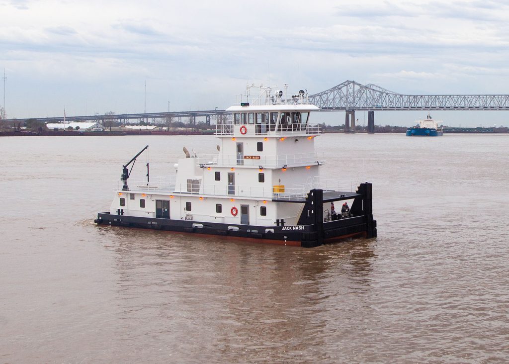 The mv. Jack Nash is the 15th and last boat in a series of towboats built for Maritime Partners by C&C Marine and Repair. (Photo by Frank McCormack)