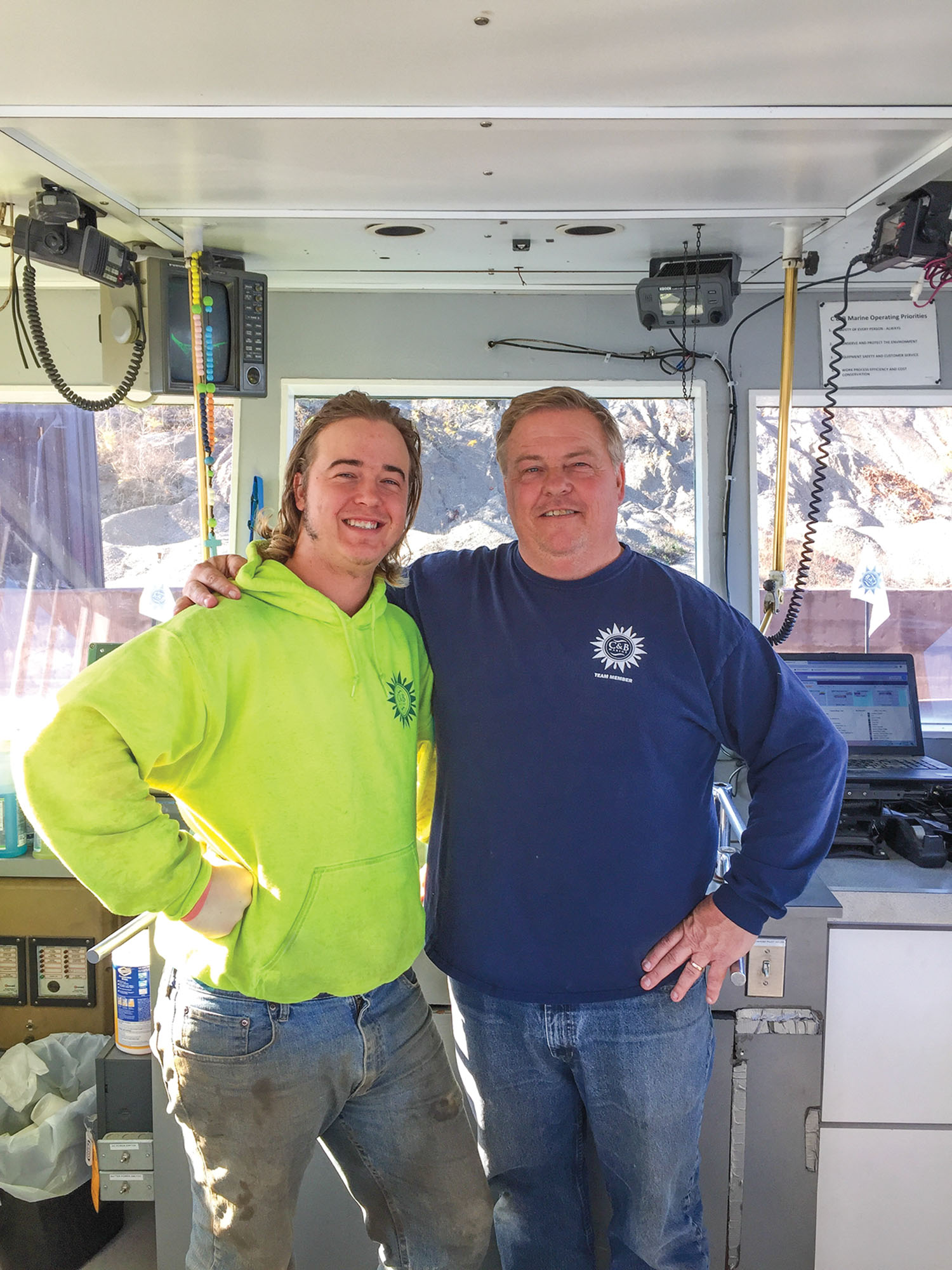 Capt. Dan Touch with his son Coleman.