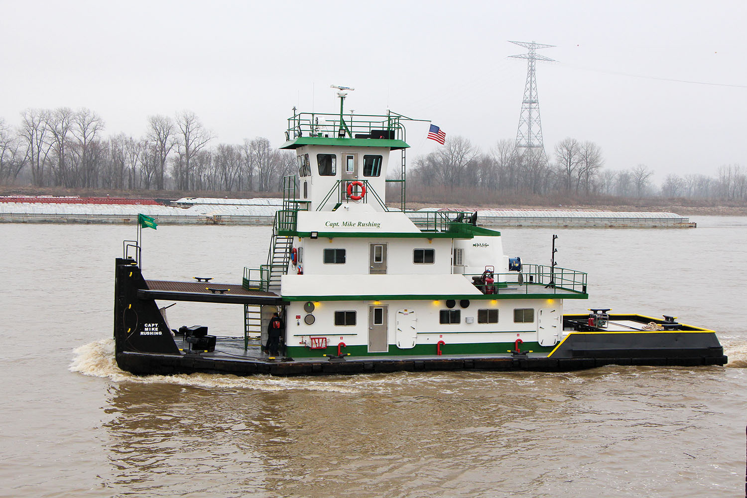 Osage Marine renamed the former Coal Express for Mike Rushing. (Photo by Nelson Spencer Jr.)