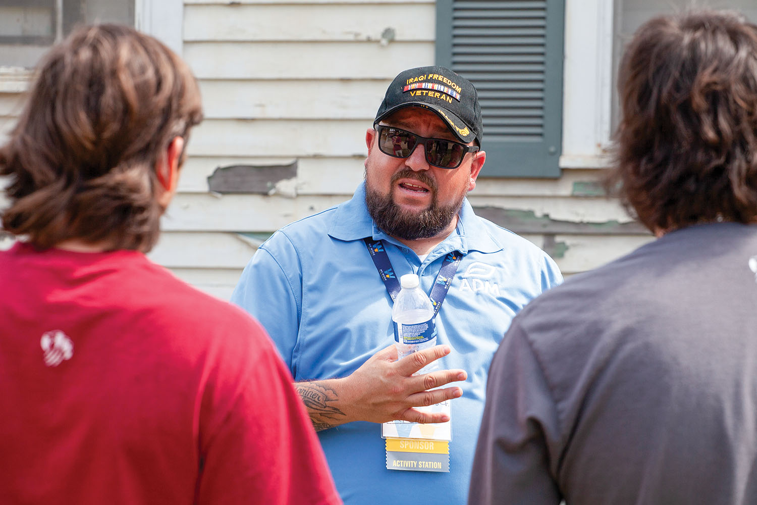 Craig Broussard from ARTCo speaks to a group of high school students March 7 at the Port of South Louisiana about career opportunities available to them in the maritime industry. (Photos by Frank McCormack)