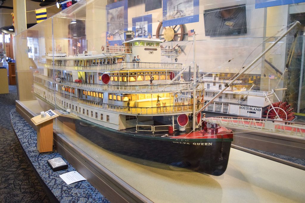 Newly refurbished model of the Delta Queen (Photo courtesy of the Inland River Museum)