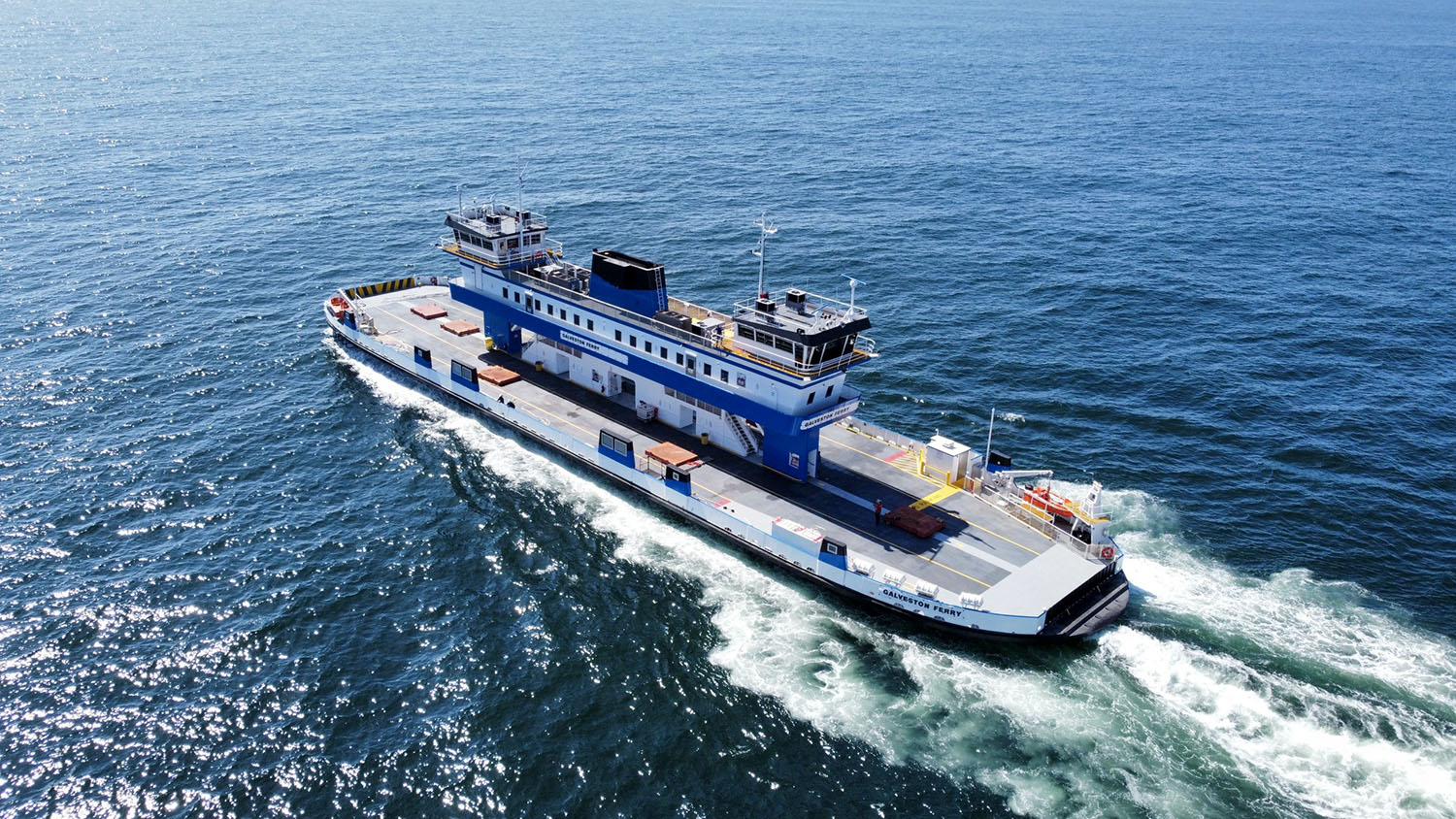 The 293- by 66-foot hybrid-powered ferry Esperanza “Hope” Andrade was designed by The Shearer Group and built by Gulf Island Fabrication. (Photo courtesy of The Shearer Group)