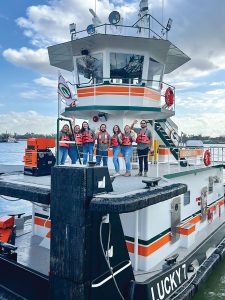 The mv. Lucky 7 was built by Verret Shipyard. (Photo courtesy of Gnots Reserve)