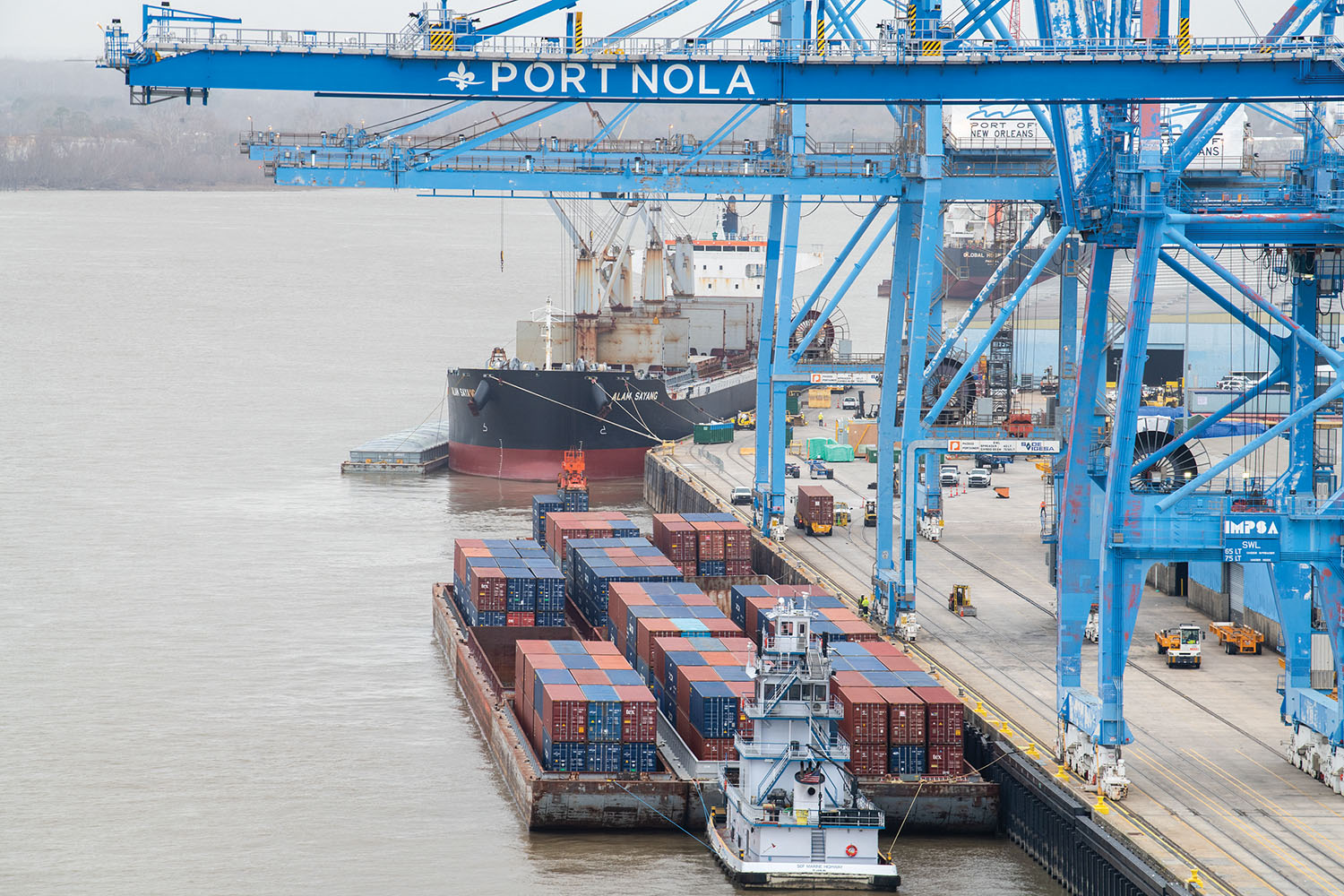 The Port of New Orleans set a new record with 20,500 container movements in 2023. (Photo courtesy of Port NOLA)
