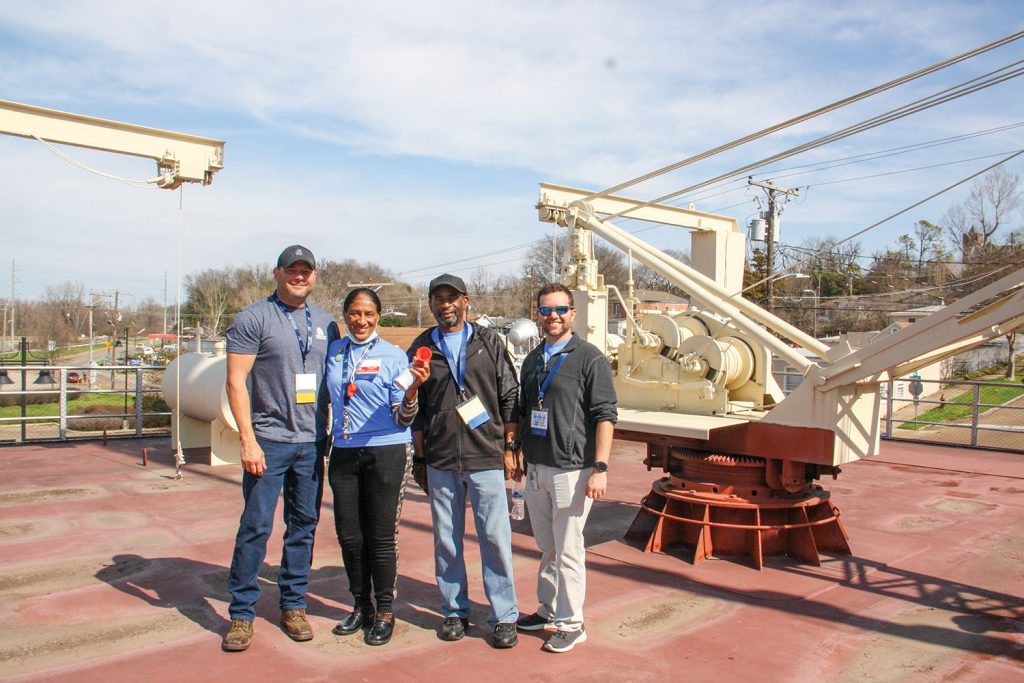 More than 200 11th- and 12-grade students in the Vicksburg, Miss., area took part in a “We Work The Waterways” event at the Jesse Brent Lower Mississippi River Museum. (Vicksburg Engineer District photo)