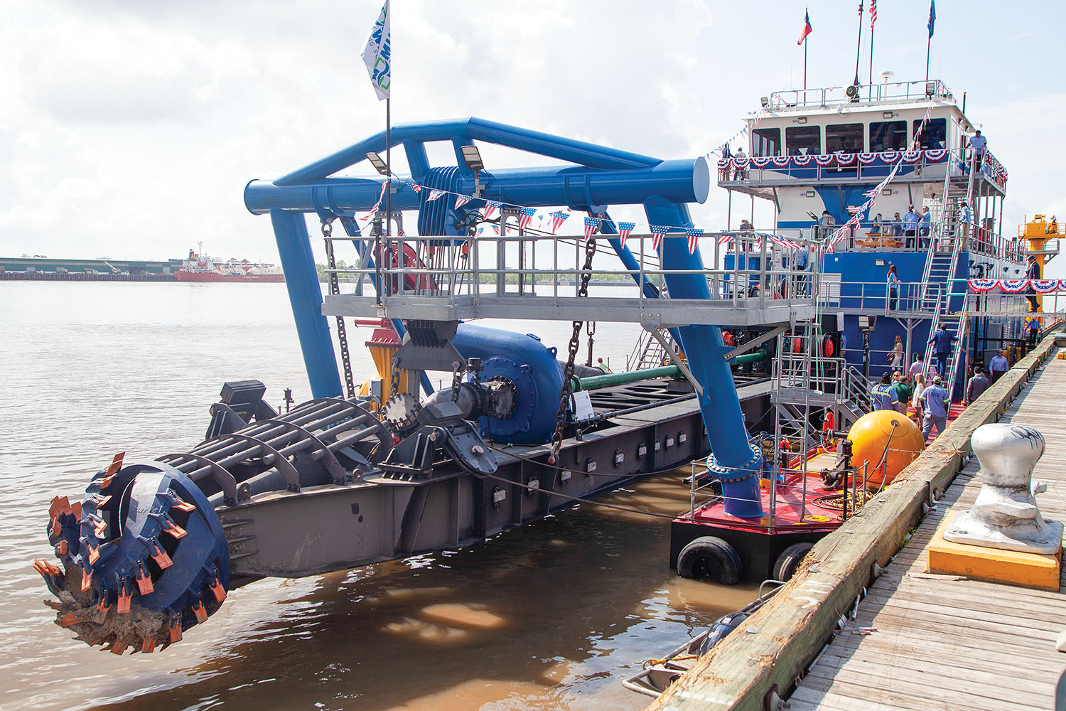 The dredge Vaneta Marie was built by DSC Dredge for Muddy Water Dredging LP. (Photo by Frank McCormack)