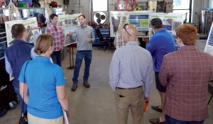Representatives from the St. Louis Engineer District host a tour May 22 at Lock and Dam 25.