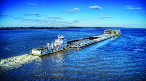 A Canal Barge Company towboat pushing a tow on the inland waterways. (Photo courtesy of Canal Barge Company)