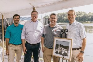 Pictured from left are Aaron Barrett, Ingram Marine Group president and chief operations officer; Russ Lampkins, senior vice president of logistics, customer service and operations; Chuck Arnold, Ingram Marine Group’s chief commercial officer; and Orrin Ingram, chairman of Ingram Marine Group and CEO of Ingram Industries.