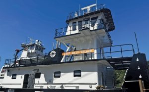 The mv. Capt. Billy Walker moored at Verret Shipyard in Plaquemine, La.